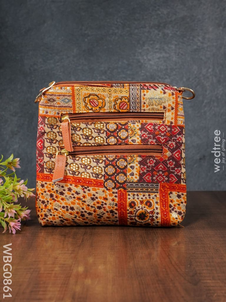 Printed Fabric Sling Bag - Wbg0861 Clutches & Purses