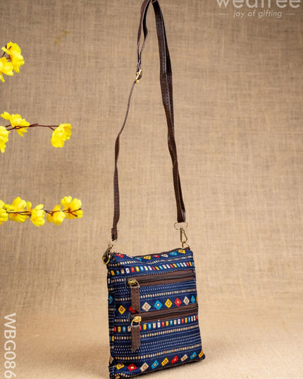 Printed Fabric Sling Bag - WBG0861 - Clutches & Purses