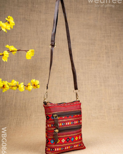 Printed Fabric Sling Bag - WBG0861 - Clutches & Purses