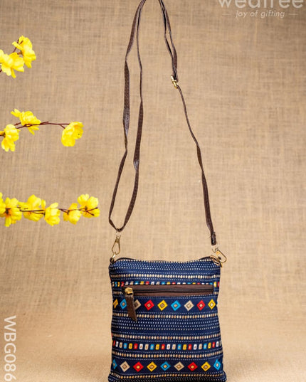 Printed Fabric Sling Bag - WBG0861 - Clutches & Purses