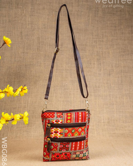 Printed Fabric Sling Bag - WBG0861 - Clutches & Purses