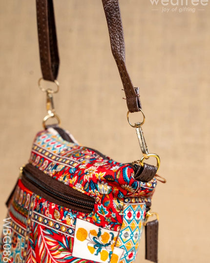 Printed Fabric Sling Bag - WBG0861 - Clutches & Purses