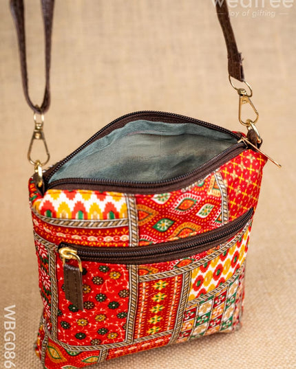 Printed Fabric Sling Bag - WBG0861 - Clutches & Purses