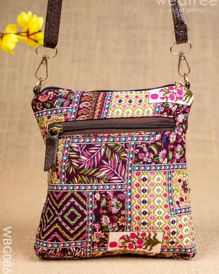 Printed Fabric Sling Bag - WBG0861 - Clutches & Purses