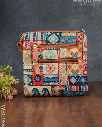 Printed Fabric Sling Bag - Wbg0861 Clutches & Purses