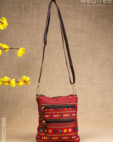 Printed Fabric Sling Bag - WBG0861 - Clutches & Purses