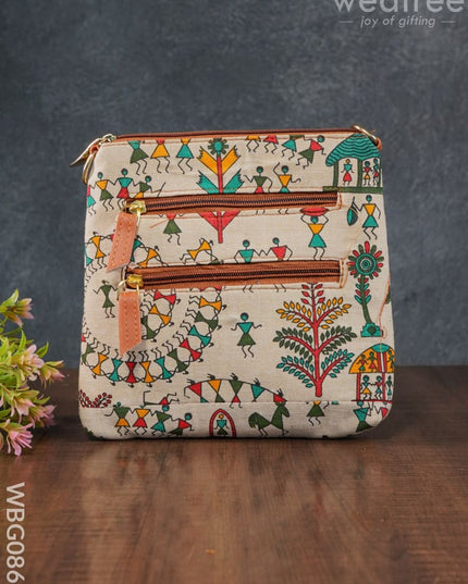 Printed Fabric Sling Bag - Wbg0861 Clutches & Purses