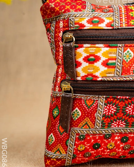 Printed Fabric Sling Bag - WBG0861 - Clutches & Purses