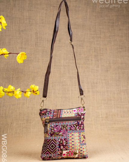 Printed Fabric Sling Bag - WBG0861 - Clutches & Purses