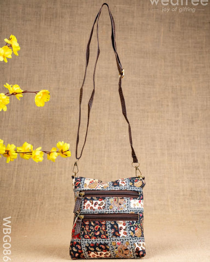 Printed Fabric Sling Bag - WBG0861 - Clutches & Purses