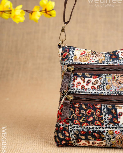 Printed Fabric Sling Bag - WBG0861 - Clutches & Purses
