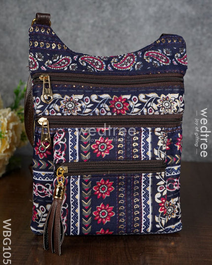 Printed Fabric Sling Bag - Wbg1053 Clutches & Purses
