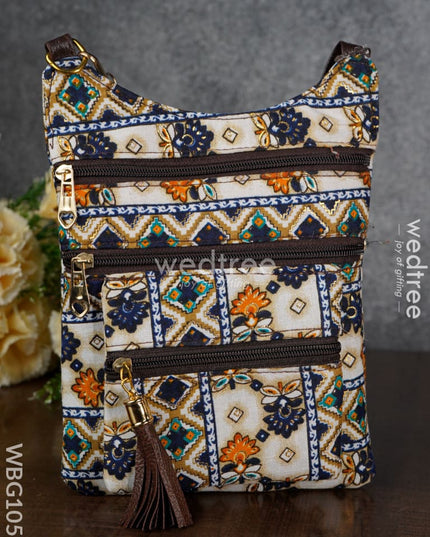 Printed Fabric Sling Bag - Wbg1053 Clutches & Purses