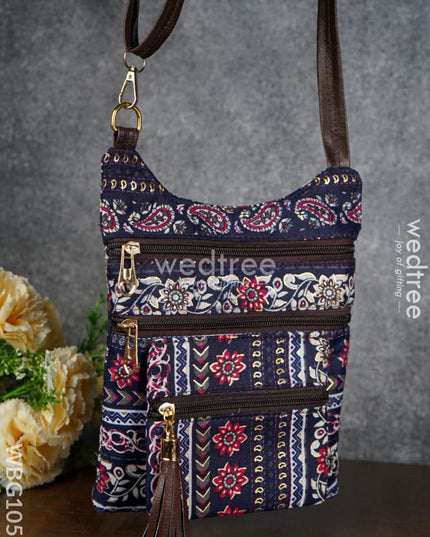 Printed Fabric Sling Bag - Wbg1053 Clutches & Purses