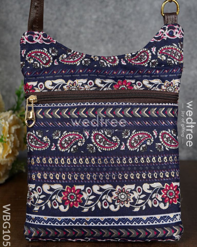Printed Fabric Sling Bag - Wbg1053 Clutches & Purses