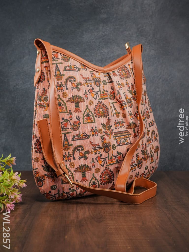 Printed Fabric Sling Bag - Wl2857 Regular Handbags
