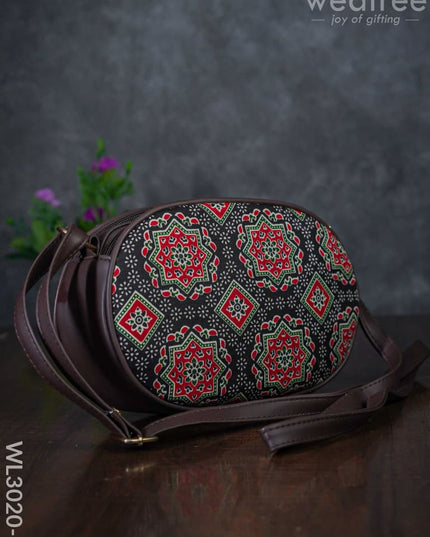 Printed Fabric Sling Bag - Wl3020 2 Bags