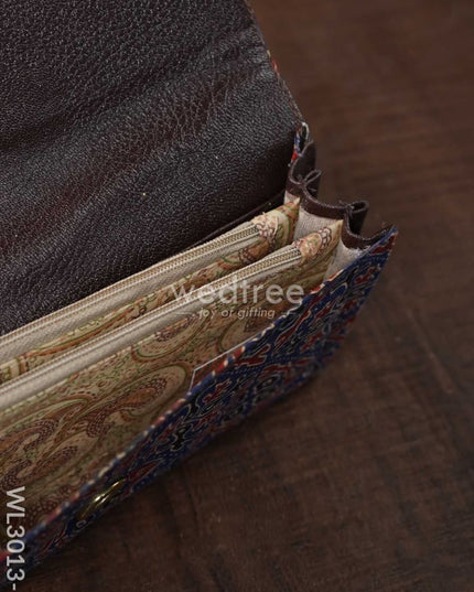 Printed Fabric Wallet With Flip Lock - Wl3013 Clutches And Purses