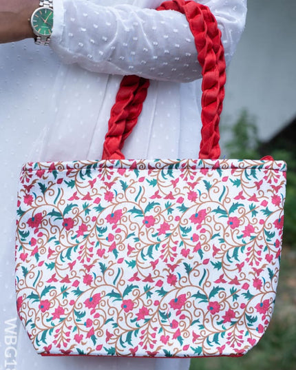 Printed Floral Handbag - 14 inch - WBG1881 - Hand Bags