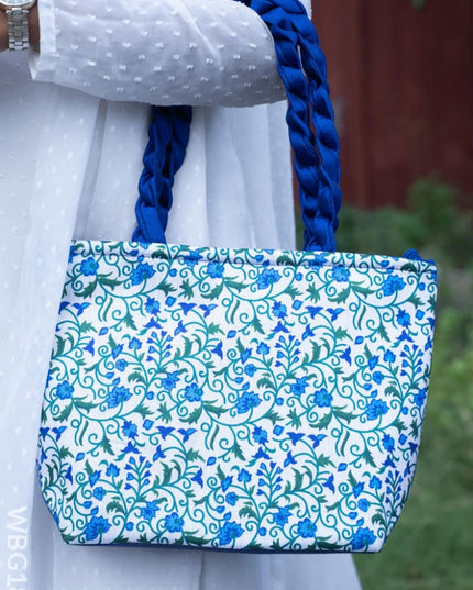 Printed Floral Handbag - 14 inch - WBG1881 - Hand Bags