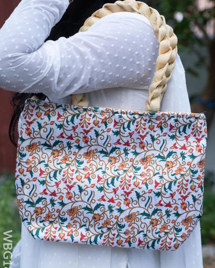 Printed Floral Handbag - 14 inch - WBG1881 - Hand Bags