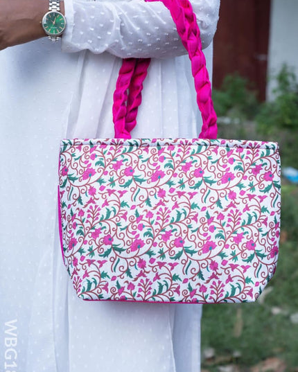 Printed Floral Handbag - 14 inch - WBG1881 - Hand Bags