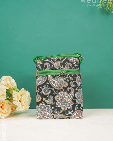 Printed Frabric Sling Bag - Wbg0893 Clutches & Purses