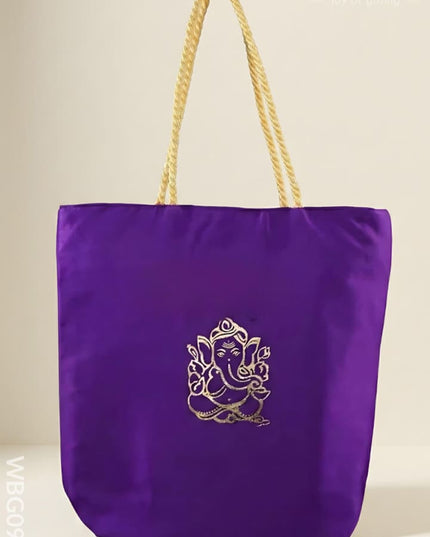 Printed Hand Bag - Lakshmi Ganesha - WBG0938 - Hand Bags