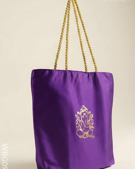 Printed Hand Bag - Lakshmi Ganesha - WBG0938 - Hand Bags
