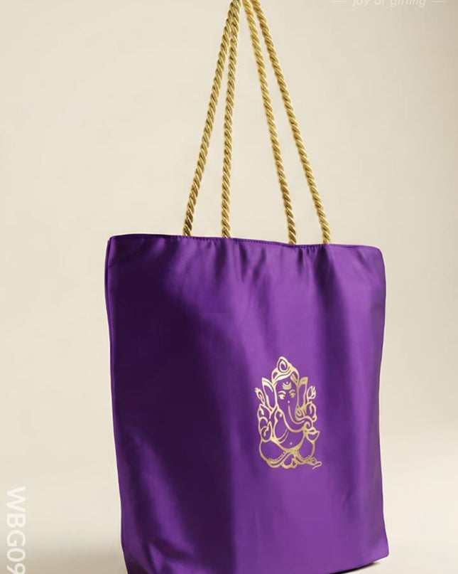 Printed Hand Bag - Lakshmi Ganesha - WBG0938 - Hand Bags