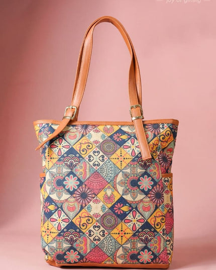 Printed Hand Bag - WL4511 - Printed Fabric Bags
