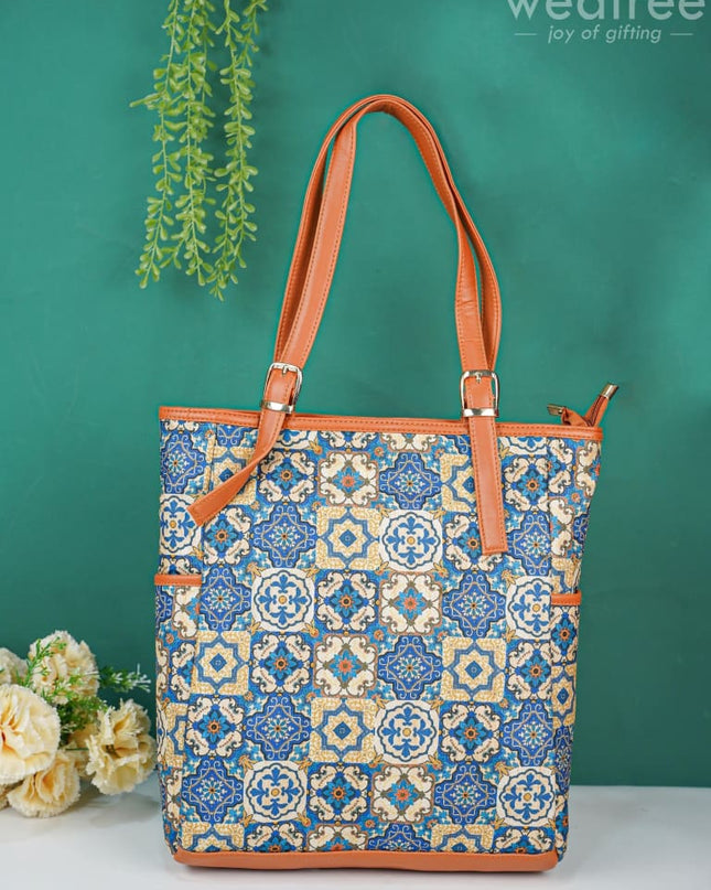 Printed Hand Bag - WL4511 - Printed Fabric Bags
