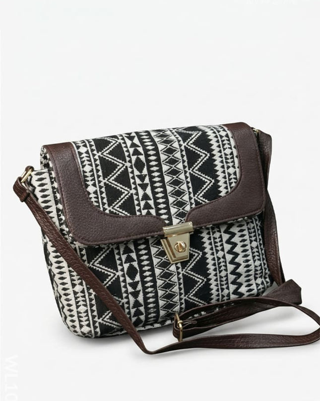 Printed Jacquard Sling Bag (Assorted) - WL1057 - Sling Bags