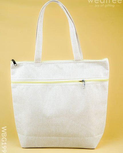 Printed Jute Bag - 13x11 inch - WBG1994 - Hand Bags