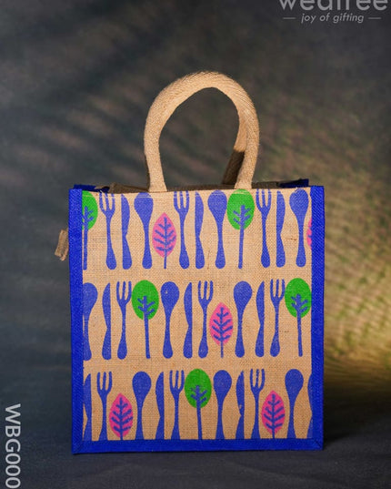 Printed Jute Bag With Zipper - Wbg0008 Bags