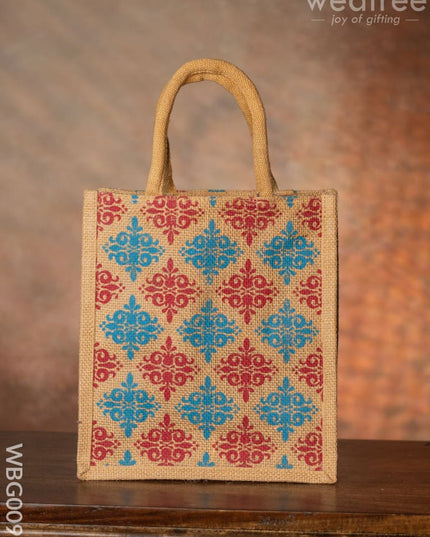 Printed Jute Bag With Zipper - Wbg0092 Bags