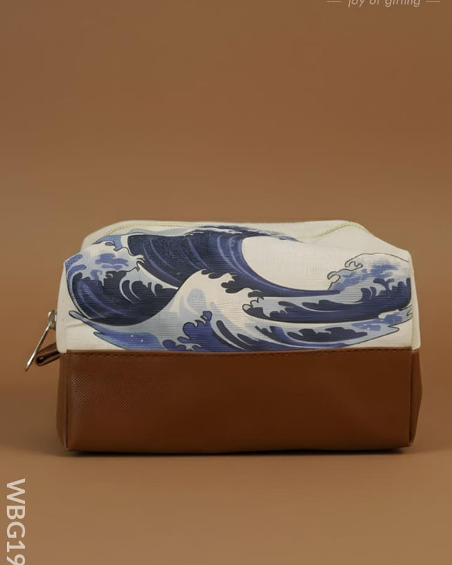 Printed Jute Pouch - WBG1988 - Clutches & Purses