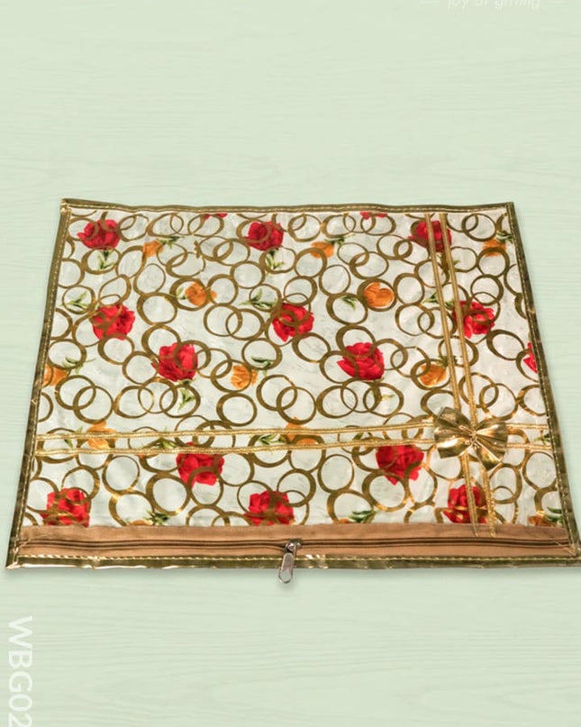 Printed Saree Cover with Bow - WBG0279 - Saree Bags RG