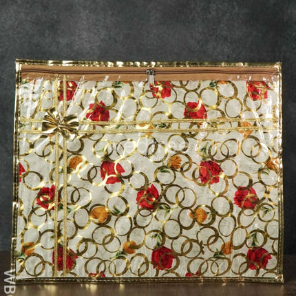 Printed Saree Cover With Bow - Wbg0279 Bags