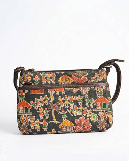 Printed Sling Bag in Cotton Fabric - WL3012 - Sling Bags