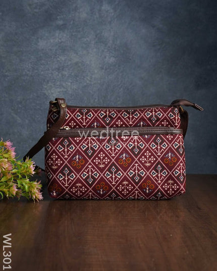 Printed Sling Bag In Cotton Fabric - Wl3012 Bags