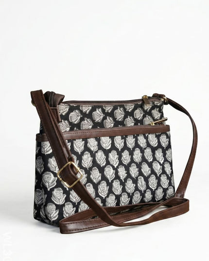 Printed Sling Bag in Cotton Fabric - WL3012 - Sling Bags