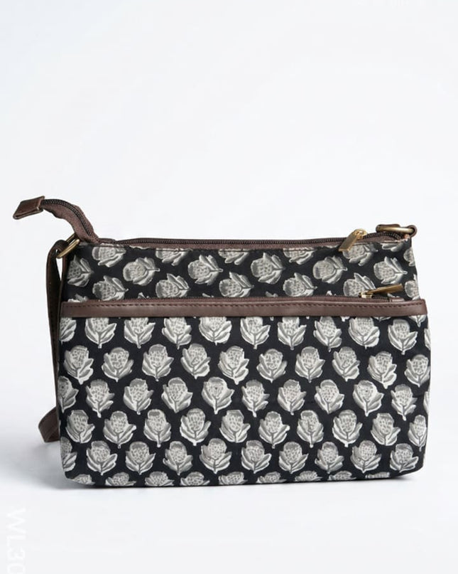 Printed Sling Bag in Cotton Fabric - WL3012 - Sling Bags