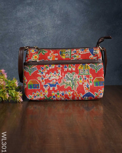 Printed Sling Bag In Cotton Fabric - Wl3012 Bags