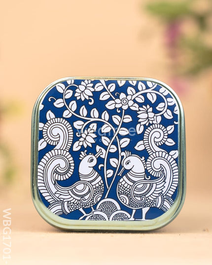 Printed Tin Box - Kalamkari Design - WBG1701-2 Tin Jars & Boxes RG
