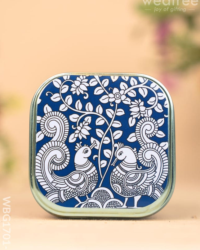Printed Tin Box - Kalamkari Design - WBG1701-2 Tin Jars & Boxes RG