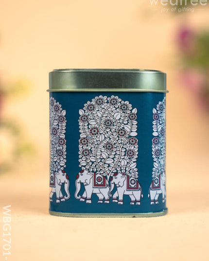 Printed Tin Box - Kalamkari Design - WBG1701-3 Tin Jars & Boxes RG