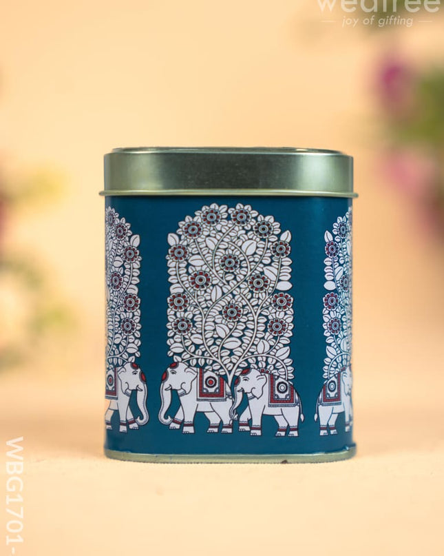 Printed Tin Box - Kalamkari Design - WBG1701-3 Tin Jars & Boxes RG