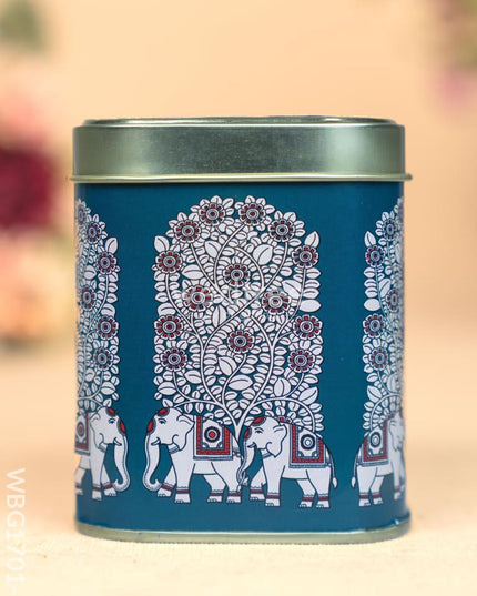 Printed Tin Box - Kalamkari Design - WBG1701-3 Tin Jars & Boxes RG