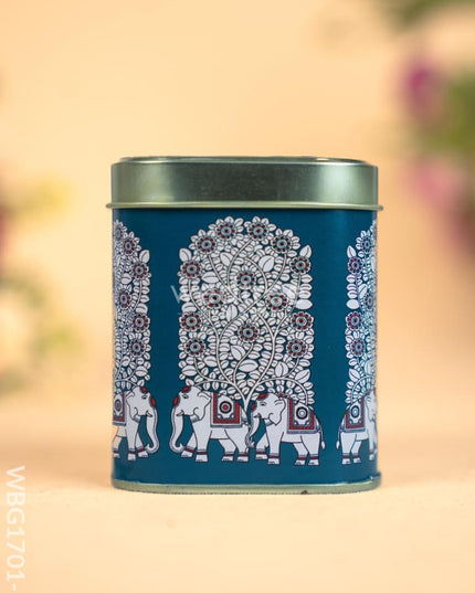 Printed Tin Box - Kalamkari Design - WBG1701-3 Tin Jars & Boxes RG